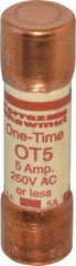 Ferraz Shawmut - 250 VAC/VDC, 5 Amp, Fast-Acting General Purpose Fuse - Clip Mount, 50.8mm OAL, 20 at DC, 50 at AC kA Rating, 9/16" Diam - Benchmark Tooling