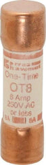 Ferraz Shawmut - 250 VAC/VDC, 8 Amp, Fast-Acting General Purpose Fuse - Clip Mount, 50.8mm OAL, 20 at DC, 50 at AC kA Rating, 9/16" Diam - Benchmark Tooling