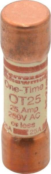 Ferraz Shawmut - 250 VAC/VDC, 25 Amp, Fast-Acting General Purpose Fuse - Clip Mount, 50.8mm OAL, 20 at DC, 50 at AC kA Rating, 9/16" Diam - Benchmark Tooling