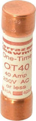 Ferraz Shawmut - 250 VAC/VDC, 40 Amp, Fast-Acting General Purpose Fuse - Clip Mount, 76.2mm OAL, 20 at DC, 50 at AC kA Rating, 13/16" Diam - Benchmark Tooling