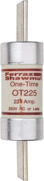 Ferraz Shawmut - 250 VAC/VDC, 225 Amp, Fast-Acting General Purpose Fuse - Clip Mount, 8-5/8" OAL, 20 at DC, 50 at AC kA Rating, 2-1/16" Diam - Benchmark Tooling