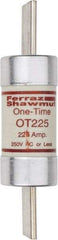 Ferraz Shawmut - 250 VAC/VDC, 225 Amp, Fast-Acting General Purpose Fuse - Clip Mount, 8-5/8" OAL, 20 at DC, 50 at AC kA Rating, 2-1/16" Diam - Benchmark Tooling