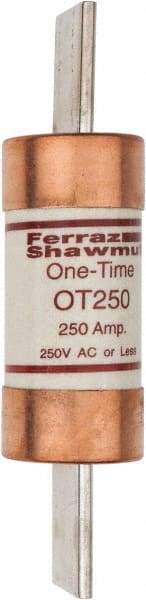 Ferraz Shawmut - 250 VAC/VDC, 250 Amp, Fast-Acting General Purpose Fuse - Clip Mount, 8-5/8" OAL, 20 at DC, 50 at AC kA Rating, 2-1/16" Diam - Benchmark Tooling