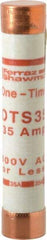 Ferraz Shawmut - 300 VDC, 600 VAC, 35 Amp, Fast-Acting General Purpose Fuse - Clip Mount, 5-1/2" OAL, 20 at DC, 50 at AC kA Rating, 1-1/16" Diam - Benchmark Tooling