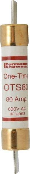 Ferraz Shawmut - 300 VDC, 600 VAC, 80 Amp, Fast-Acting General Purpose Fuse - Clip Mount, 7-7/8" OAL, 20 at DC, 50 at AC kA Rating, 1-5/16" Diam - Benchmark Tooling