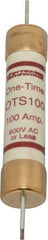 Ferraz Shawmut - 300 VDC, 600 VAC, 100 Amp, Fast-Acting General Purpose Fuse - Clip Mount, 7-7/8" OAL, 20 at DC, 50 at AC kA Rating, 1-5/16" Diam - Benchmark Tooling