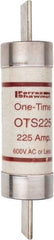 Ferraz Shawmut - 300 VDC, 600 VAC, 225 Amp, Fast-Acting General Purpose Fuse - Clip Mount, 11-5/8" OAL, 20 at DC, 50 at AC kA Rating, 2-9/16" Diam - Benchmark Tooling