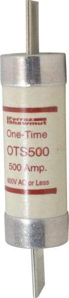 Ferraz Shawmut - 300 VDC, 600 VAC, 500 Amp, Fast-Acting General Purpose Fuse - Clip Mount, 13-3/8" OAL, 20 at DC, 50 at AC kA Rating, 3-1/8" Diam - Benchmark Tooling