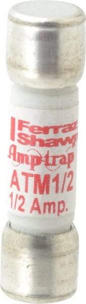 Ferraz Shawmut - 600 VAC/VDC, 0.5 Amp, Fast-Acting General Purpose Fuse - Clip Mount, 1-1/2" OAL, 100 at AC/DC kA Rating, 13/32" Diam - Benchmark Tooling