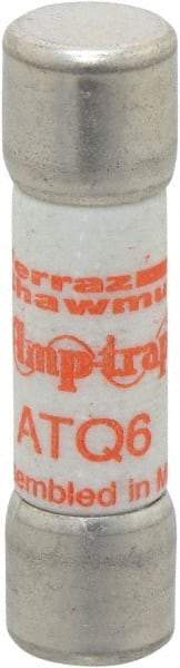 Ferraz Shawmut - 500 VAC, 6 Amp, Time Delay General Purpose Fuse - Clip Mount, 1-1/2" OAL, 10 at AC kA Rating, 13/32" Diam - Benchmark Tooling