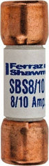 Ferraz Shawmut - 600 VAC, 0.8 Amp, Fast-Acting General Purpose Fuse - Clip Mount, 1-3/8" OAL, 100 at AC kA Rating, 13/32" Diam - Benchmark Tooling