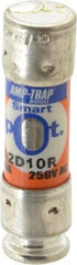 Ferraz Shawmut - 250 VAC/VDC, 10 Amp, Time Delay General Purpose Fuse - Clip Mount, 51mm OAL, 100 at DC, 200 at AC kA Rating, 9/16" Diam - Benchmark Tooling