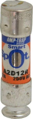 Ferraz Shawmut - 250 VAC/VDC, 12 Amp, Time Delay General Purpose Fuse - Clip Mount, 51mm OAL, 100 at DC, 200 at AC kA Rating, 9/16" Diam - Benchmark Tooling