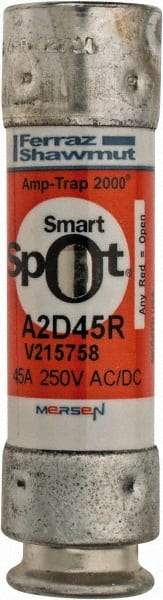 Ferraz Shawmut - 250 VAC/VDC, 45 Amp, Time Delay General Purpose Fuse - Clip Mount, 76mm OAL, 100 at DC, 200 at AC kA Rating, 13/16" Diam - Benchmark Tooling