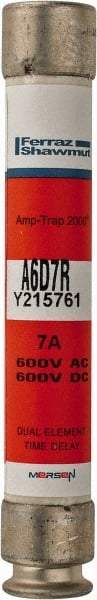 Ferraz Shawmut - 600 VAC/VDC, 7 Amp, Time Delay General Purpose Fuse - Clip Mount, 127mm OAL, 100 at DC, 200 at AC kA Rating, 13/16" Diam - Benchmark Tooling