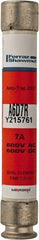 Ferraz Shawmut - 600 VAC/VDC, 7 Amp, Time Delay General Purpose Fuse - Clip Mount, 127mm OAL, 100 at DC, 200 at AC kA Rating, 13/16" Diam - Benchmark Tooling