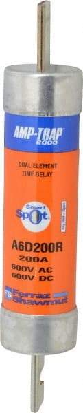 Ferraz Shawmut - 600 VAC/VDC, 200 Amp, Time Delay General Purpose Fuse - Clip Mount, 9-5/8" OAL, 100 at DC, 200 at AC kA Rating, 1-13/16" Diam - Benchmark Tooling