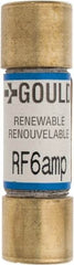 Ferraz Shawmut - 250 VAC, 6 Amp, Fast-Acting Renewable Fuse - Clip Mount, 51mm OAL, 10 at AC kA Rating, 9/16" Diam - Benchmark Tooling