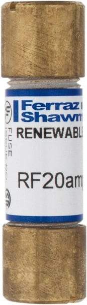 Ferraz Shawmut - 250 VAC, 20 Amp, Fast-Acting Renewable Fuse - Clip Mount, 51mm OAL, 10 at AC kA Rating, 9/16" Diam - Benchmark Tooling