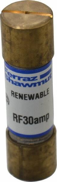 Ferraz Shawmut - 250 VAC, 30 Amp, Fast-Acting Renewable Fuse - Clip Mount, 51mm OAL, 10 at AC kA Rating, 9/16" Diam - Benchmark Tooling