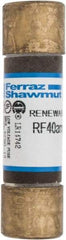 Ferraz Shawmut - 250 VAC, 40 Amp, Fast-Acting Renewable Fuse - Clip Mount, 76mm OAL, 10 at AC kA Rating, 13/16" Diam - Benchmark Tooling