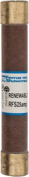 Ferraz Shawmut - 600 VAC, 25 Amp, Fast-Acting Renewable Fuse - Clip Mount, 127mm OAL, 10 at AC kA Rating, 13/16" Diam - Benchmark Tooling