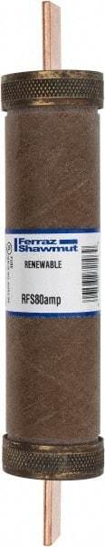 Ferraz Shawmut - 600 VAC, 80 Amp, Fast-Acting Renewable Fuse - Clip Mount, 7-7/8" OAL, 10 at AC kA Rating, 1-5/16" Diam - Benchmark Tooling