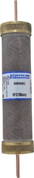 Ferraz Shawmut - 600 VAC, 100 Amp, Fast-Acting Renewable Fuse - Clip Mount, 7-7/8" OAL, 10 at AC kA Rating, 1-5/16" Diam - Benchmark Tooling