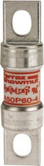 Ferraz Shawmut - 450 VDC, 500 VAC, 60 Amp, Fast-Acting Semiconductor/High Speed Fuse - Bolt-on Mount, 3-3/16" OAL, 100 at AC, 79 at DC kA Rating, 13/16" Diam - Benchmark Tooling