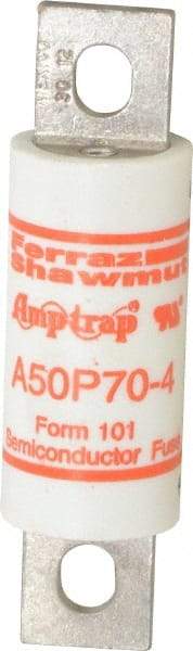 Ferraz Shawmut - 450 VDC, 500 VAC, 70 Amp, Fast-Acting Semiconductor/High Speed Fuse - Bolt-on Mount, 3-5/8" OAL, 100 at AC, 79 at DC kA Rating, 1" Diam - Benchmark Tooling