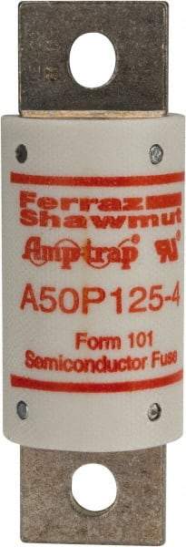 Ferraz Shawmut - 450 VDC, 500 VAC, 125 Amp, Fast-Acting Semiconductor/High Speed Fuse - Bolt-on Mount, 3-5/8" OAL, 100 at AC, 79 at DC kA Rating, 31mm Diam - Benchmark Tooling