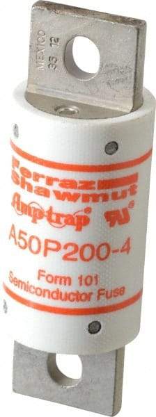 Ferraz Shawmut - 450 VDC, 500 VAC, 200 Amp, Fast-Acting Semiconductor/High Speed Fuse - Bolt-on Mount, 3-5/8" OAL, 100 at AC, 79 at DC kA Rating, 31mm Diam - Benchmark Tooling