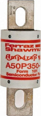 Ferraz Shawmut - 450 VDC, 500 VAC, 350 Amp, Fast-Acting Semiconductor/High Speed Fuse - Bolt-on Mount, 4-11/32" OAL, 100 at AC, 79 at DC kA Rating, 1-1/2" Diam - Benchmark Tooling