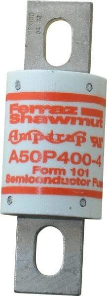 Ferraz Shawmut - 450 VDC, 500 VAC, 400 Amp, Fast-Acting Semiconductor/High Speed Fuse - Bolt-on Mount, 4-11/32" OAL, 100 at AC, 79 at DC kA Rating, 1-1/2" Diam - Benchmark Tooling