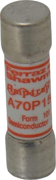 Ferraz Shawmut - 650 VDC, 700 VAC, 15 Amp, Fast-Acting Semiconductor/High Speed Fuse - Clip Mount, 50.8mm OAL, 100 at AC/DC kA Rating, 9/16" Diam - Benchmark Tooling