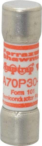 Ferraz Shawmut - 650 VDC, 700 VAC, 30 Amp, Fast-Acting Semiconductor/High Speed Fuse - Clip Mount, 50.8mm OAL, 100 at AC/DC kA Rating, 9/16" Diam - Benchmark Tooling