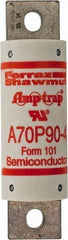 Ferraz Shawmut - 650 VDC, 700 VAC, 90 Amp, Fast-Acting Semiconductor/High Speed Fuse - Bolt-on Mount, 4-3/8" OAL, 100 at AC/DC kA Rating, 31mm Diam - Benchmark Tooling