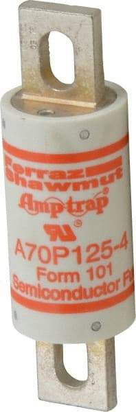 Ferraz Shawmut - 650 VDC, 700 VAC, 125 Amp, Fast-Acting Semiconductor/High Speed Fuse - Bolt-on Mount, 5-3/32" OAL, 100 at AC/DC kA Rating, 1-1/2" Diam - Benchmark Tooling