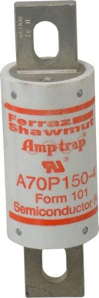 Ferraz Shawmut - 650 VDC, 700 VAC, 150 Amp, Fast-Acting Semiconductor/High Speed Fuse - Bolt-on Mount, 5-3/32" OAL, 100 at AC/DC kA Rating, 1-1/2" Diam - Benchmark Tooling