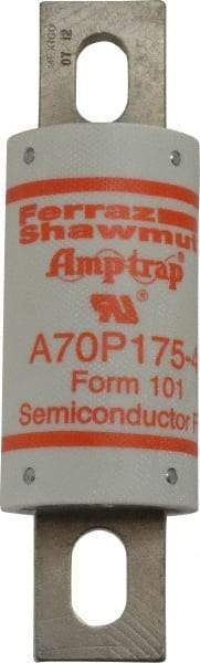 Ferraz Shawmut - 650 VDC, 700 VAC, 175 Amp, Fast-Acting Semiconductor/High Speed Fuse - Bolt-on Mount, 5-3/32" OAL, 100 at AC/DC kA Rating, 1-1/2" Diam - Benchmark Tooling