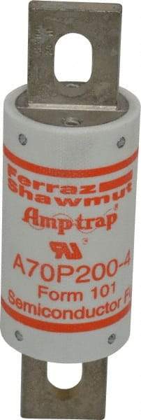 Ferraz Shawmut - 650 VDC, 700 VAC, 200 Amp, Fast-Acting Semiconductor/High Speed Fuse - Bolt-on Mount, 5-3/32" OAL, 100 at AC/DC kA Rating, 1-1/2" Diam - Benchmark Tooling