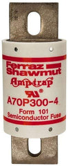 Ferraz Shawmut - 650 VDC, 700 VAC, 300 Amp, Fast-Acting Semiconductor/High Speed Fuse - Bolt-on Mount, 5-3/32" OAL, 100 at AC/DC kA Rating, 2" Diam - Benchmark Tooling