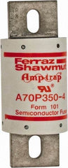 Ferraz Shawmut - 650 VDC, 700 VAC, 350 Amp, Fast-Acting Semiconductor/High Speed Fuse - Bolt-on Mount, 5-3/32" OAL, 100 at AC/DC kA Rating, 2" Diam - Benchmark Tooling