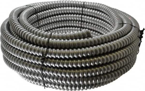 Made in USA - 1/2" Trade Size, 50' Long, Flexible Reduced Wall Flex Conduit - Aluminum, 5/8" ID - Benchmark Tooling