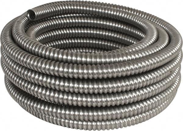 Made in USA - 3/4" Trade Size, 50' Long, Flexible Reduced Wall Flex Conduit - Aluminum - Benchmark Tooling