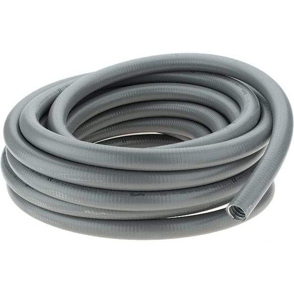 Made in USA - 1" Trade Size, 50' Long, Flexible Liquidtight Conduit - Steel - Benchmark Tooling