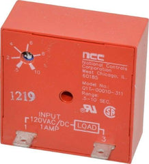 NCC - 2 Pin, Time Delay Relay - 1 at Resistive or Inductive Load Contact Amp, 120 VAC/VDC, On Board Trimpot - Benchmark Tooling