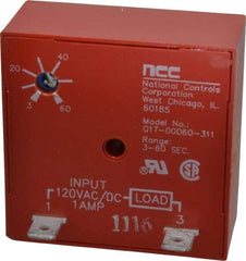 NCC - 2 Pin, Time Delay Relay - 1 at Resistive or Inductive Load Contact Amp, 120 VAC/VDC, On Board Trimpot - Benchmark Tooling