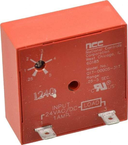 NCC - 2 Pin, Time Delay Relay - 1 at Resistive or Inductive Load Contact Amp, 24 VAC/VDC, On Board Trimpot - Benchmark Tooling