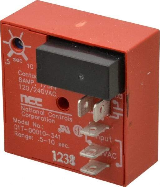 NCC - 5 Pin, SPDT Time Delay Relay - 8 at 250 VAC Resistive Load Contact Amp, 120 VAC, On Board Trimpot - Benchmark Tooling